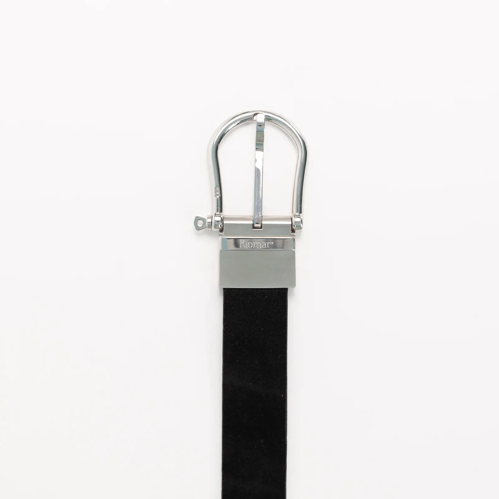 Riomar Reversible Belt: Tuxedo / Stingray Grey - Image 5